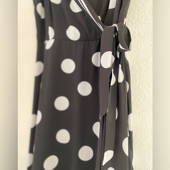 Like New, never worn INC Elegant Black and White Polka Dot Maxi Dress - Picture 7 of 9